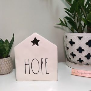 NEW Rae Dunn “HOPE” Tea Light Candle House w/ ⭐️